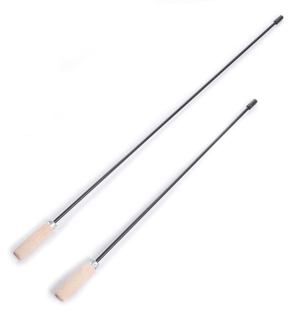 rg-vertrieb Schubstange Set (77cm + 107cm) für Kaminbesen – Putzstab Starr M12 Gewinde, Kesselstab S