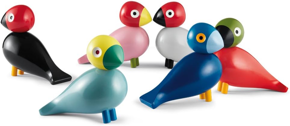 Kay Bojesen Singvogel Kay, Holzvogel, Songbirds, 1950 (Blau)