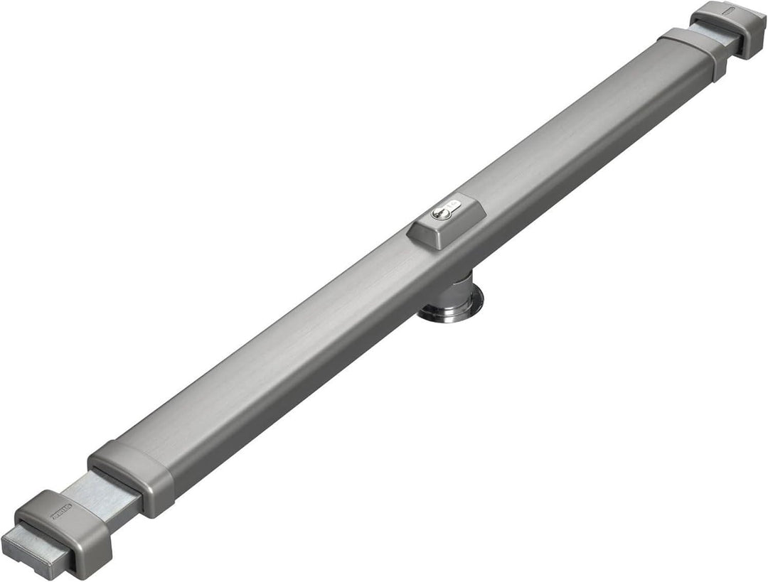 ABUS Panzerriegel PR2700 für Haus- und Wohnungstüren, edelstahl-Look, 49087 Edelstahl mit Zylinder S