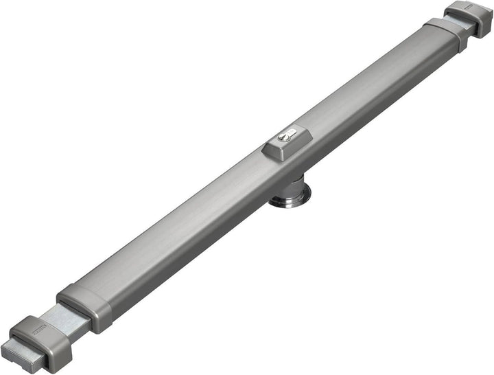 ABUS Panzerriegel PR2700 für Haus- und Wohnungstüren, edelstahl-Look, 49087 Edelstahl mit Zylinder S