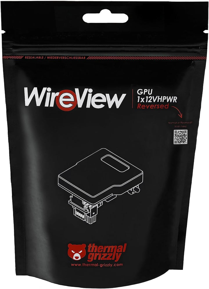 Thermal Grizzly - WireView - 1x12 VHPWR Reversed- Messung des Stromverbrauchs von GPUs- schnelle Dar