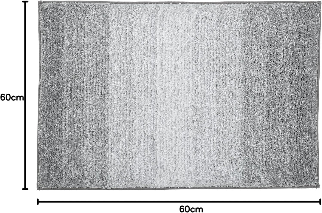 Kleine Wolke Oslo Badteppich, 100% Polyester, Platin, 60 x 60 cm WC 60 cm x 60 cm Platin, 60 cm x 60