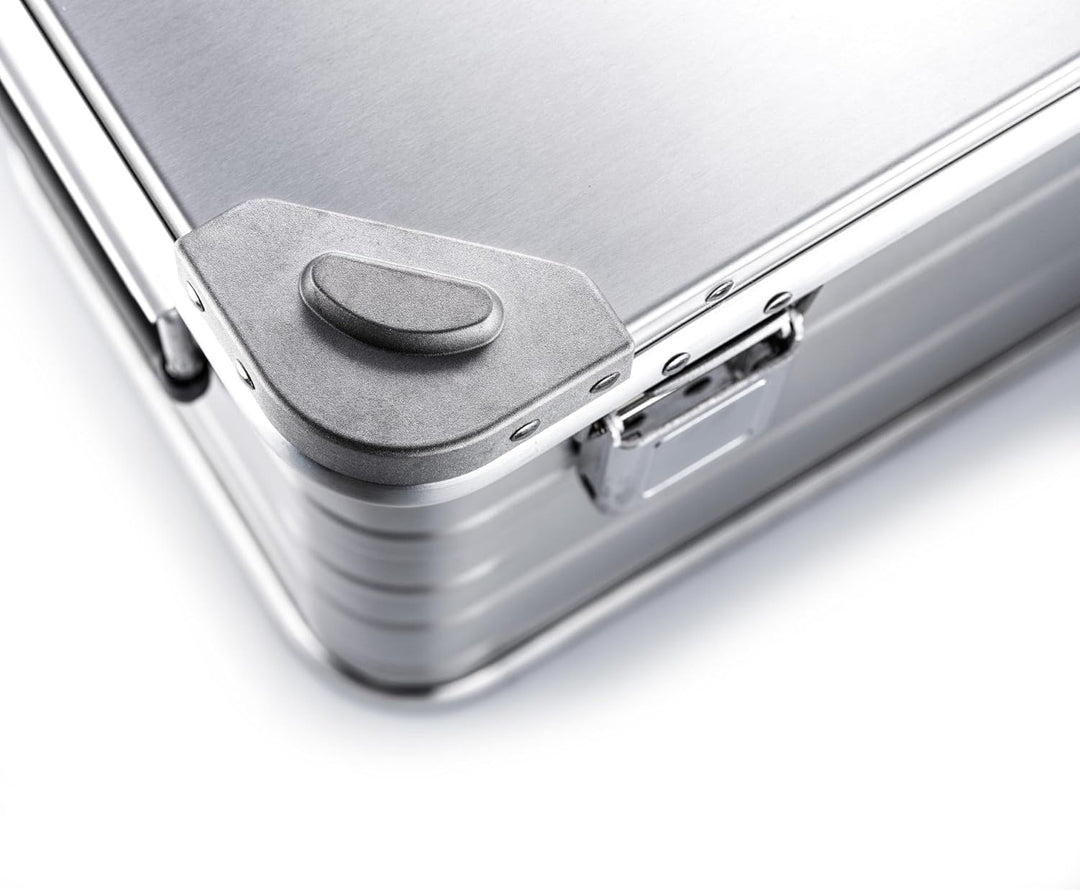 AluVault 029L – Alubox mit Deckel, Aluminium Aufbewahrungsbox, Alukiste, Spritzwassergeschützt, Stau