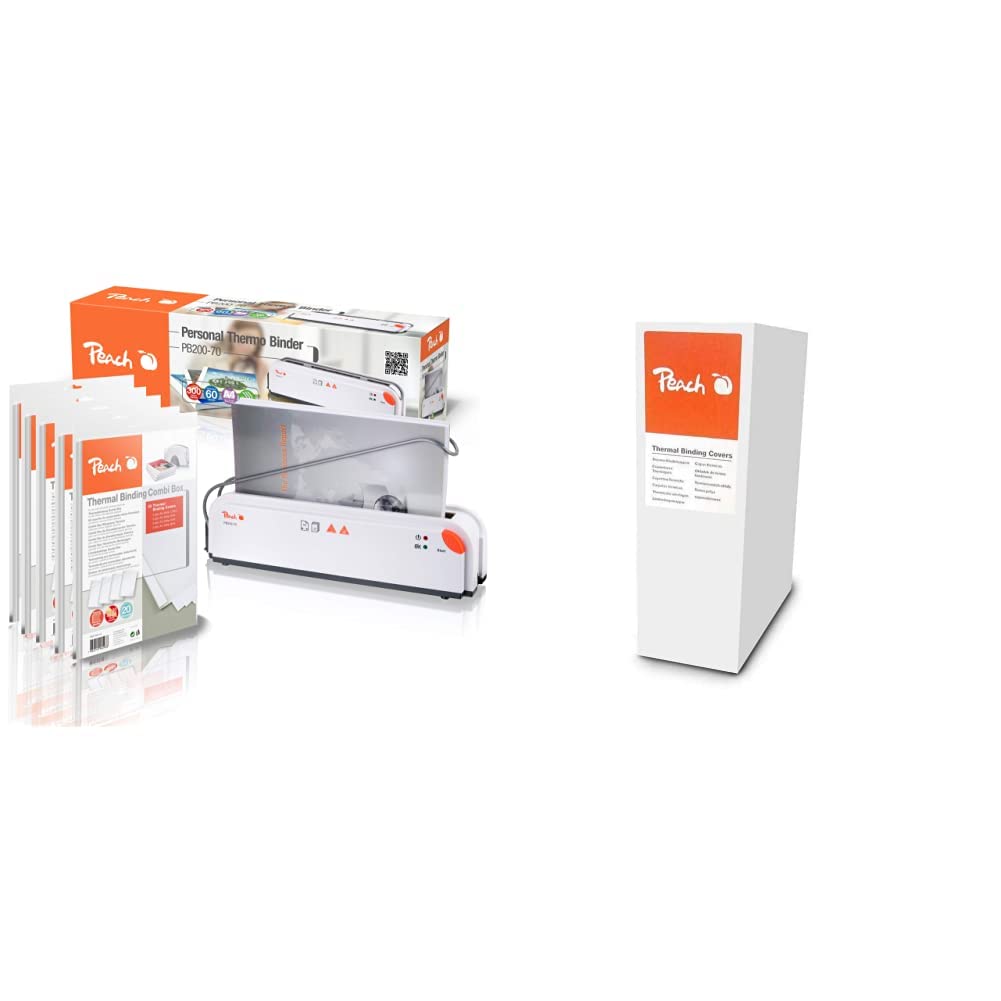 Peach Thermobindegerät DIN-A4 - Testsieger* - inkl. 5x PBT100-14 - 5x 20 verschiedene Thermalbindema