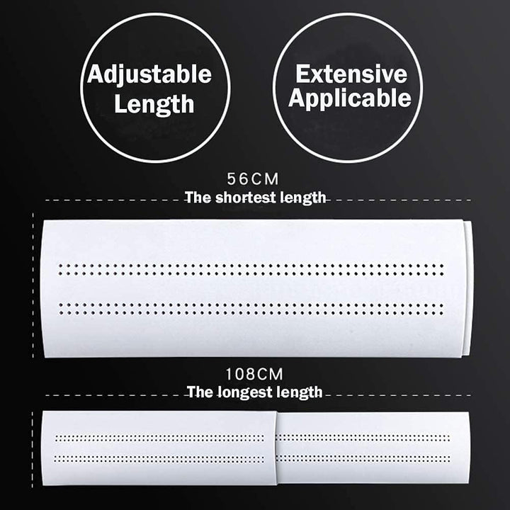 Cmboom Verstellbarer Windschutz für Klimaanlage - Weiss, Einstellbarer Winkel bis 180 Grad, Einfache