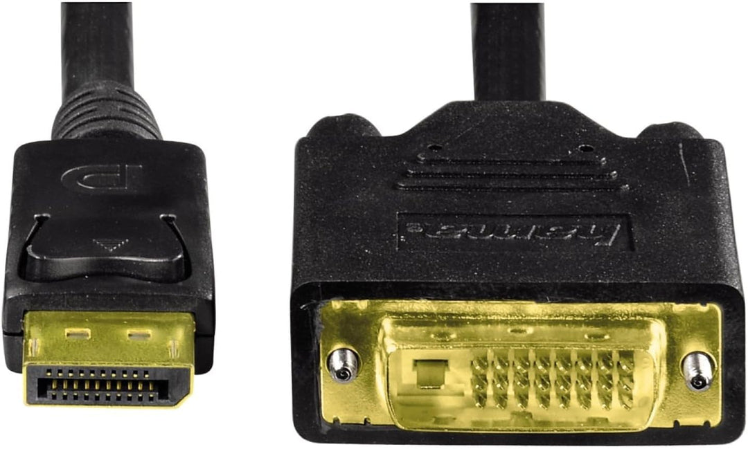 Hama Adapterkabel (DisplayPort Stecker auf DVI Stecker), 1,80 m
