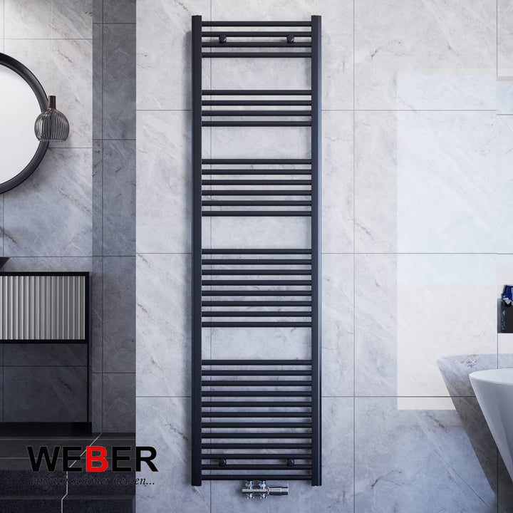 Badheizkörper Heizung Badezimmer Heizkörper alle Grössen Weiss/Anthrazit WEBER (50x120cm, 50x120cm a