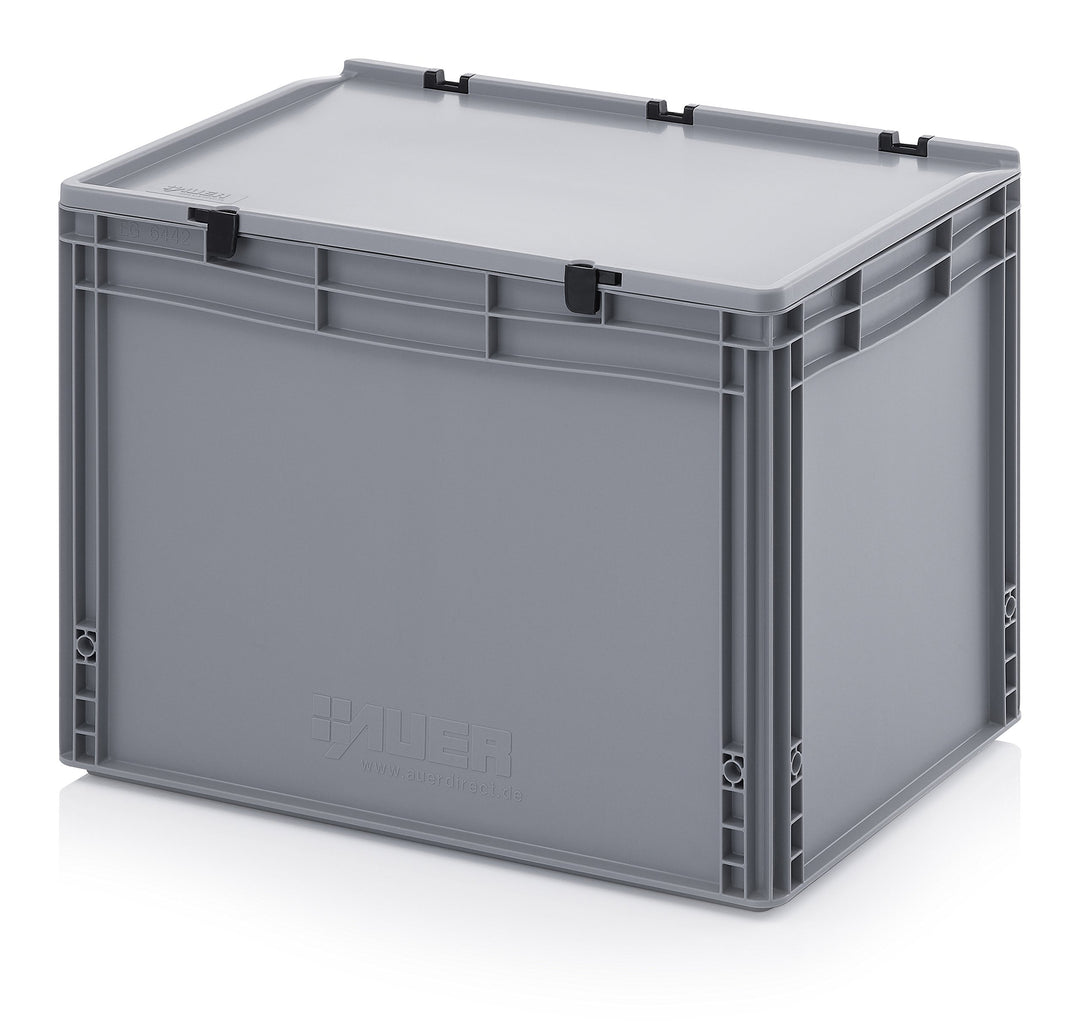 Auer Packaging Eurobehälter-Eurobox 60 x 40 x 43,5 cm mit Scharnierdeckel inkl. Zollstock - grosse L