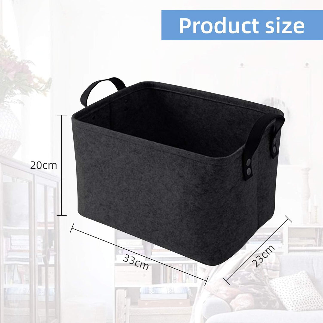 LITLANDSTAR felt storage basket, faltbar filz aufbewahrungsbox für Regal,Wäsche,Schrank,Spielzeug od