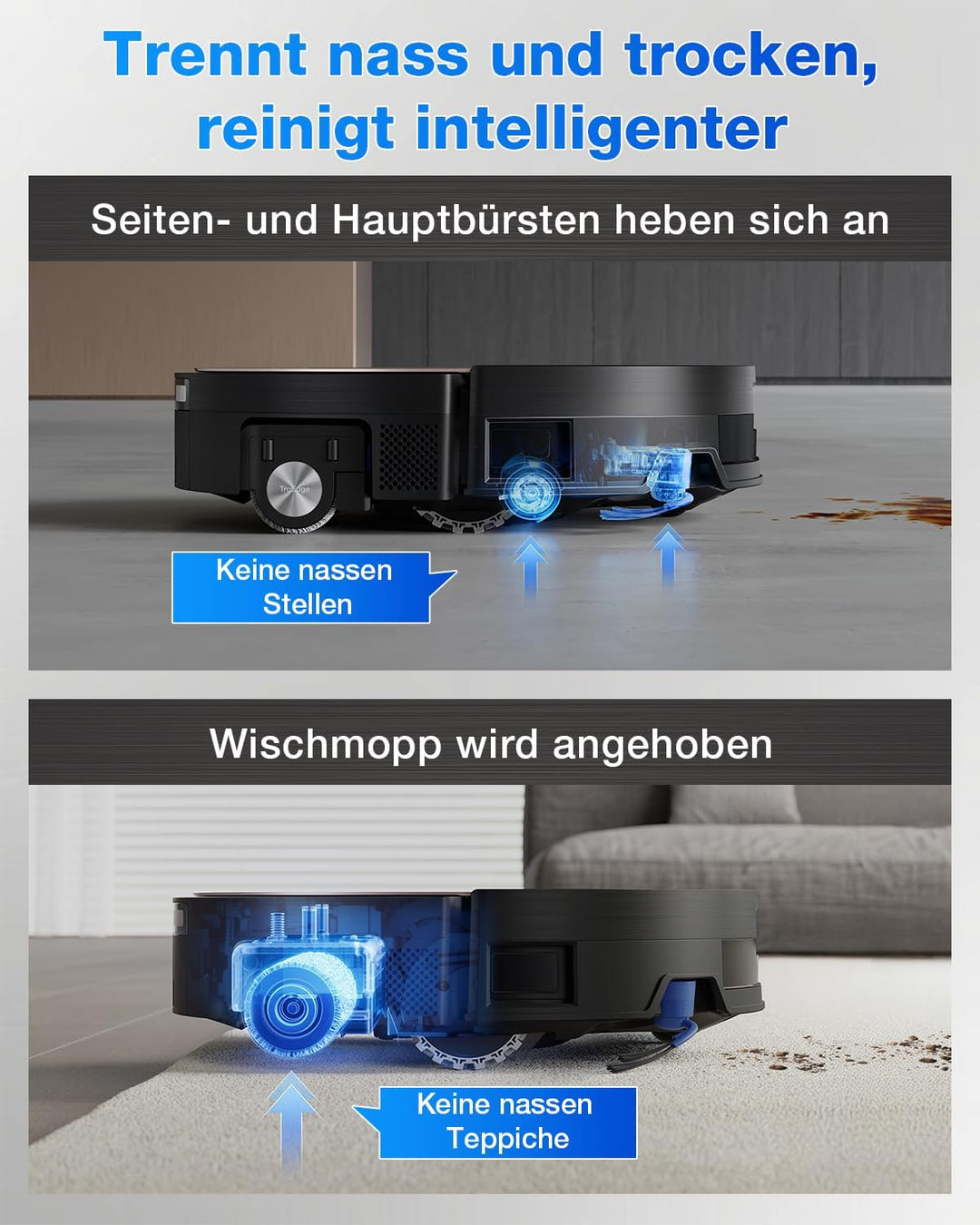 ECOVACS Deebot X11 Pro Omni Staubsaugerroboter, mit Zubehör Set OZMO Roller 2.0, Blast und Leistung