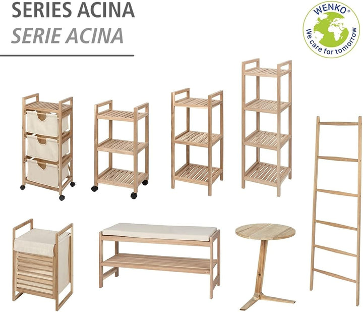 WENKO Beistelltisch mit Schublade Acina, Couchtisch, Nachttisch, FSC® zertifiziert