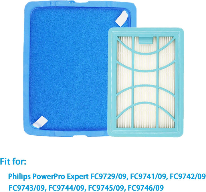 4 Stück Filter Ersatzteile Zubehör Set für Philips PowerPro Expert Staubsauger FC9729/09 FC9741/09 F