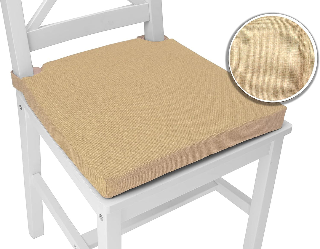 sunnypillow 4er Set Stuhlkissen mit Klettverschluss Polsterauflage Auflage für Stühle - Indoor/Outdo