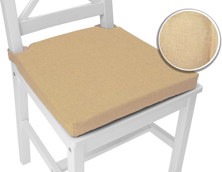 sunnypillow 4er Set Stuhlkissen mit Klettverschluss Polsterauflage Auflage für Stühle - Indoor/Outdo