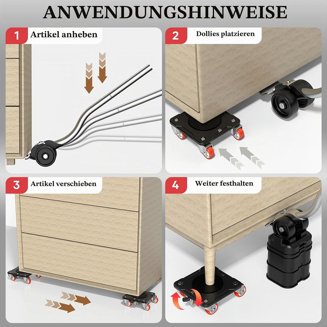 ONEON Furniture Mover Plus Parked Edition mit Möbelheber, regelmässiger Umzugsanforderung, Parkschlo