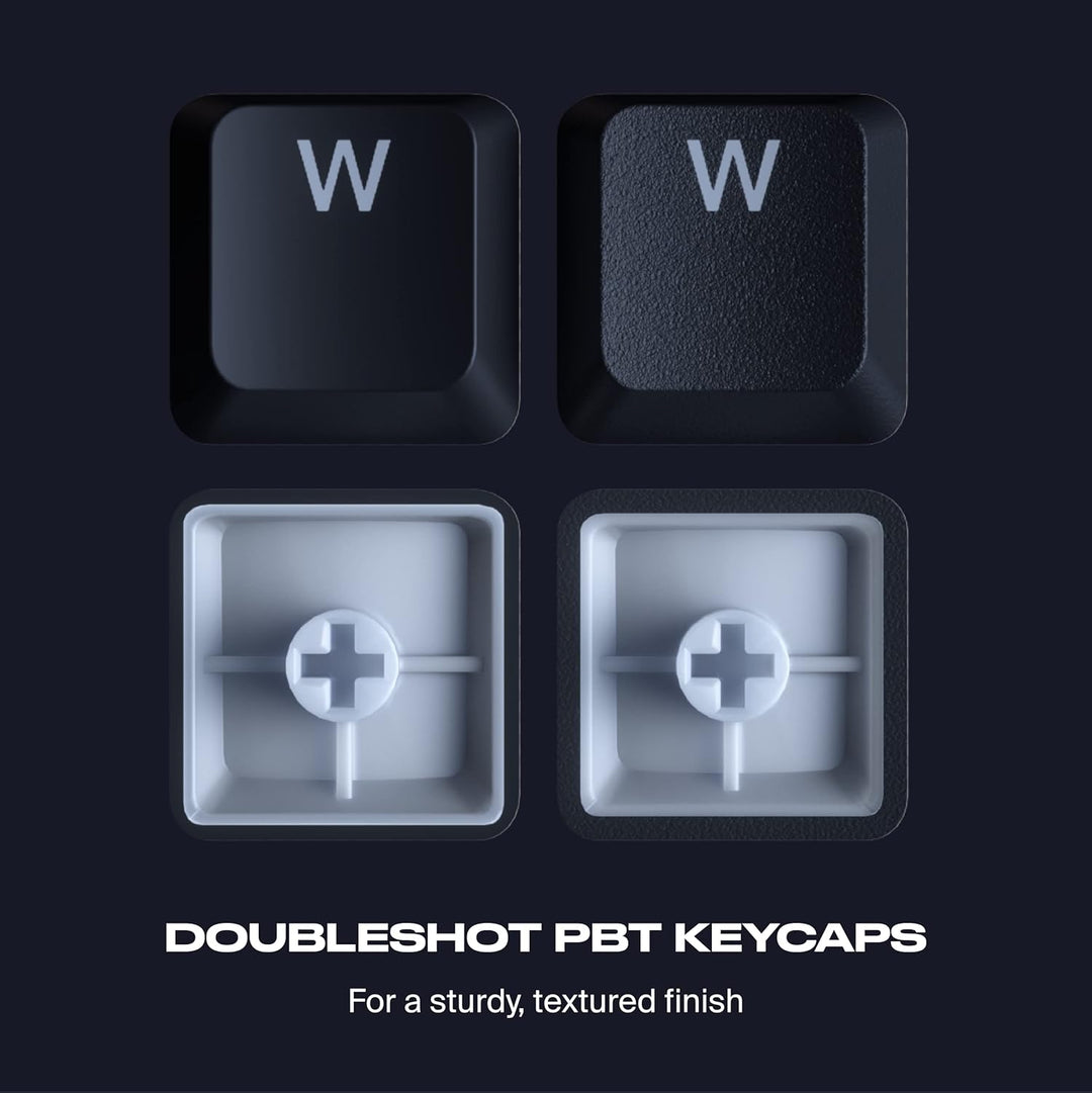 Fnatic STREAK65 LP Black | Compact RGB Gaming Mechanical Keyboard Speed Switches | PBT Doubleshot Ke