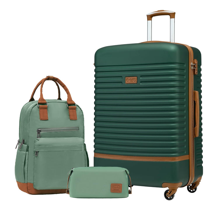 COOLIFE Koffer Trolley Koffer Reisekoffer von ABS Hartschalen Trolley 4 Rollen TSA-Schloss Der Koffe