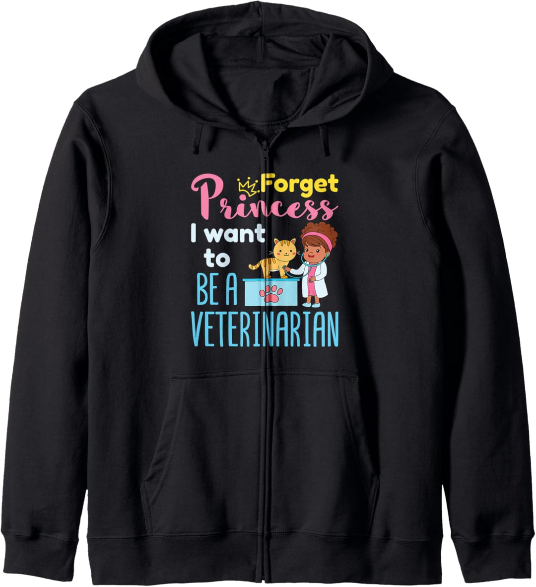 Vergiss Prinzessin Ich will Tierarzt werden Afroamerikaner Kapuzenjacke