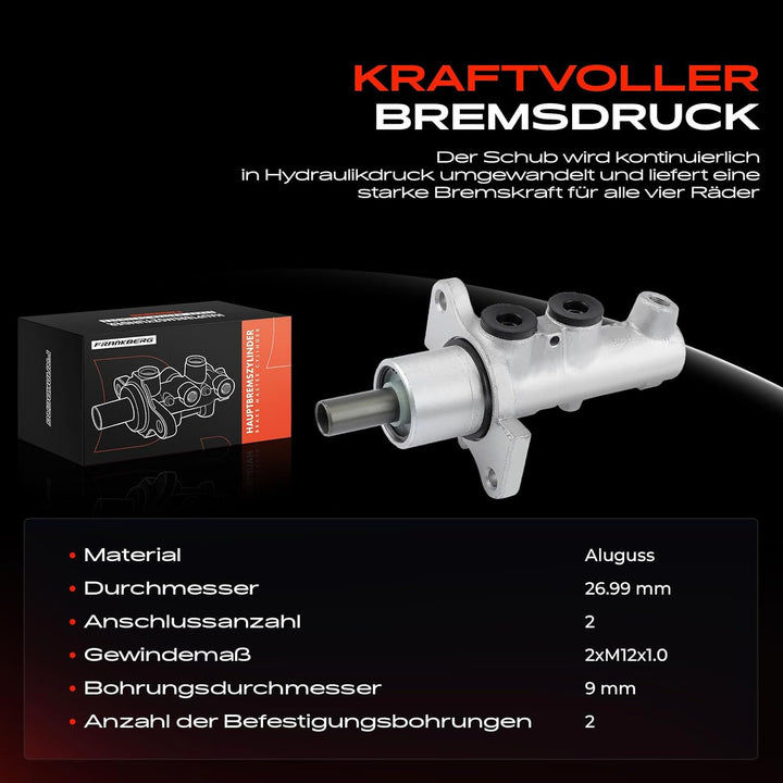 Frankberg Hauptbremszylinder Bremszylinder Kompatibel mit G-Klasse W463 2.7L-5.4L 1999-Heute G-Klass