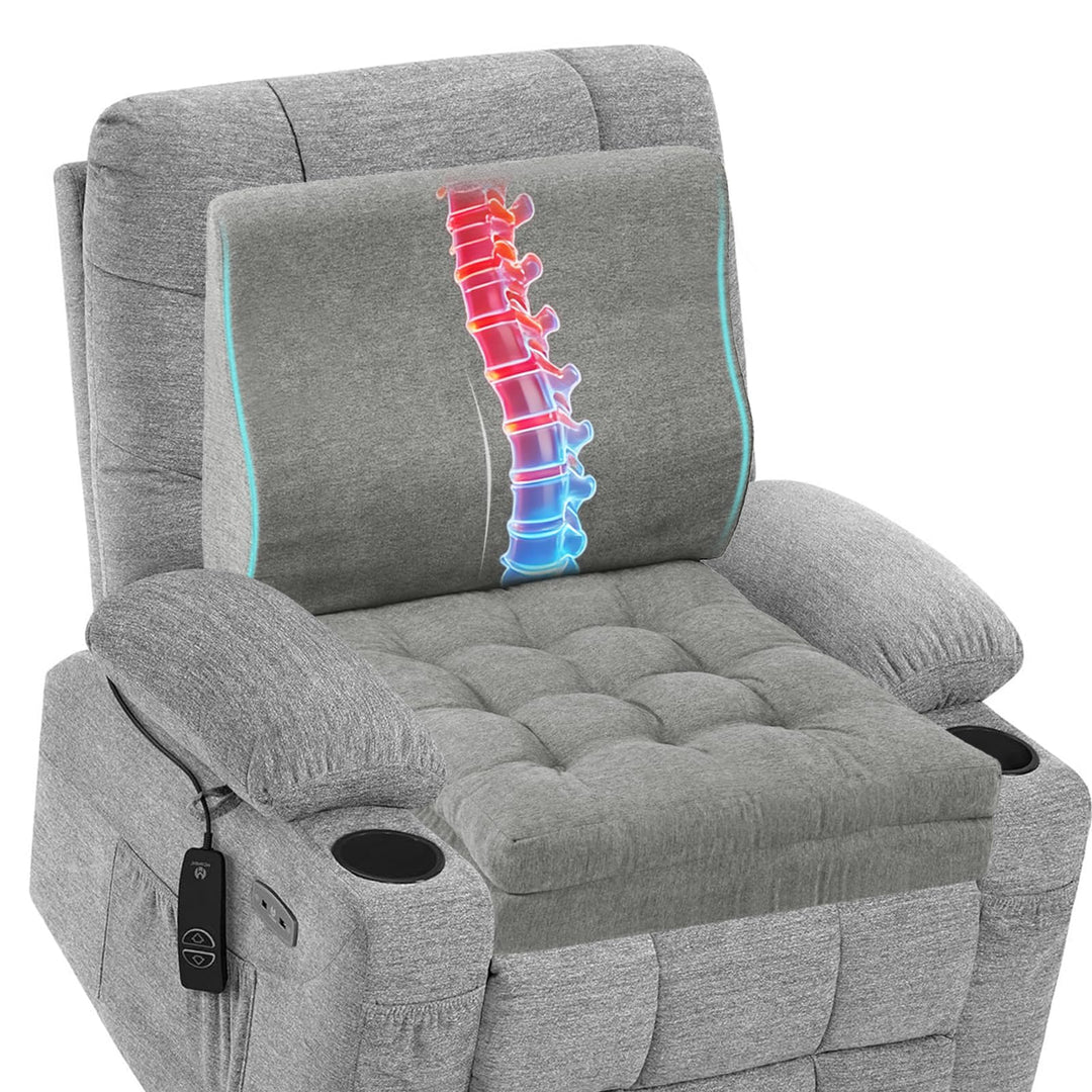 Shinnwa Memory Foam Fernsehsessel Sitzkissen mit Rückenkissen für ältere Menschen, 50x50x12.7CM Dual