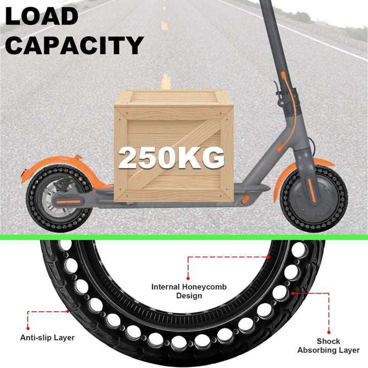 Monuary 2PCS E Scooter Reifen 8 1 2 x2 Vollgummi, 50/75-6.1 Vollgummireifen, Reifen Vollgummi 8,5 Zo