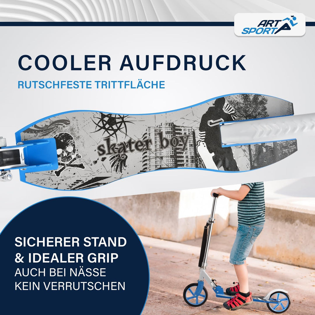 ArtSport Cityroller Scooter mit Big Wheel Räder & Tragegurt - Für Kinder ab 3 Jahren - 4 Designs 88