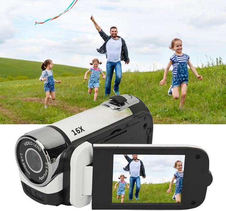 D90 1080P 16MP Digitalkamera 2,4 Zoll Schwenkbildschirm Camcorder 16X Zoom HD Videorecorder mit Füll