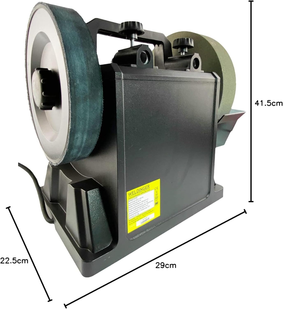 WELDINGER Nass- Schleifmaschine NSM 200 vario 90 W Drehzahl regelbar (Schleifgerät Doppelschleifgerä