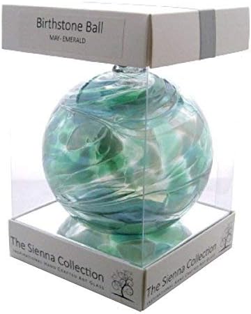 Sienna Glass Geburtsstein Mai Freundschaft Ball, smaragd