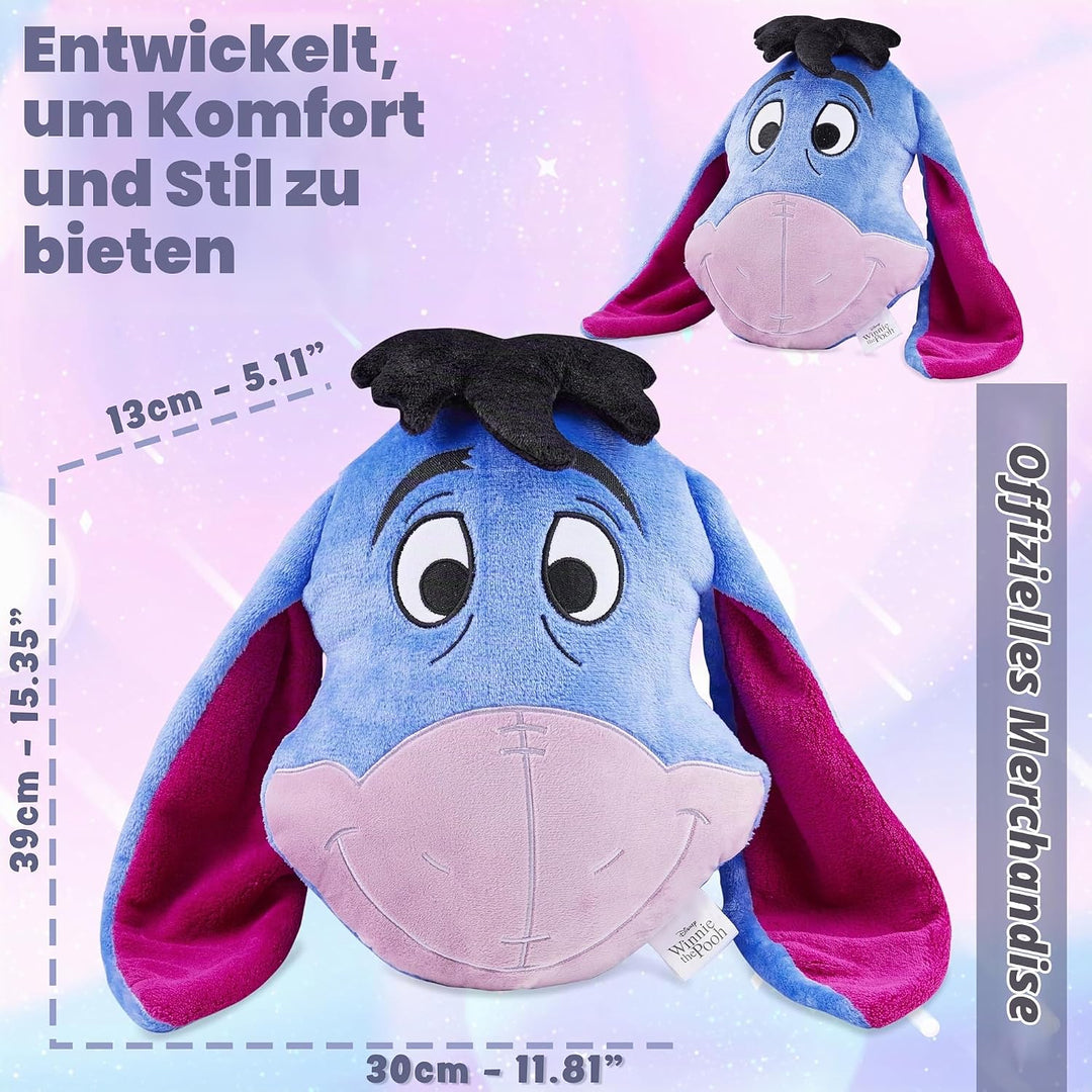 Disney Stitch Kuscheltier Plüsch Kissen, 3D Deko Kissen, Weiches Kuschelkissen für Sofa oder Bett, G