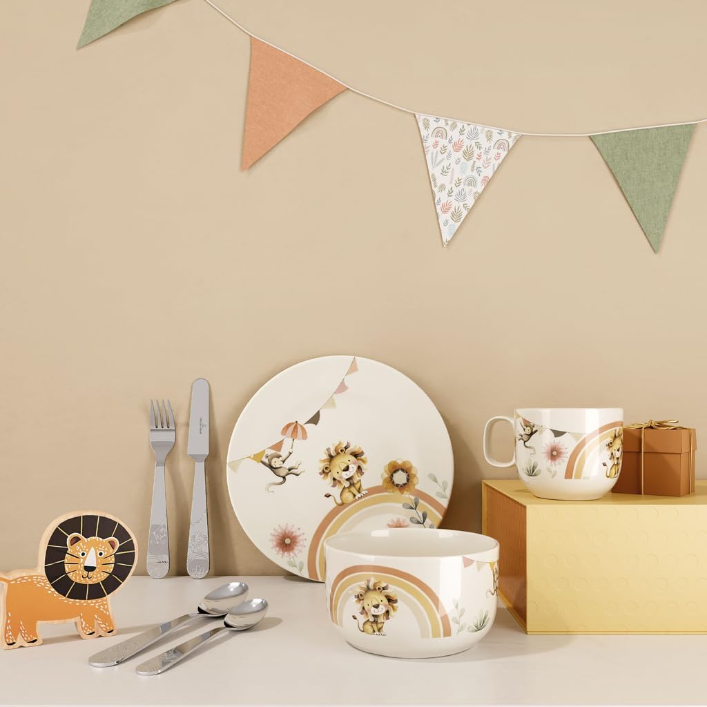Villeroy & Boch – Boho kids Roar like a lion Kindergeschirr Set 7tlg., Kindergeschirr Porzellan und