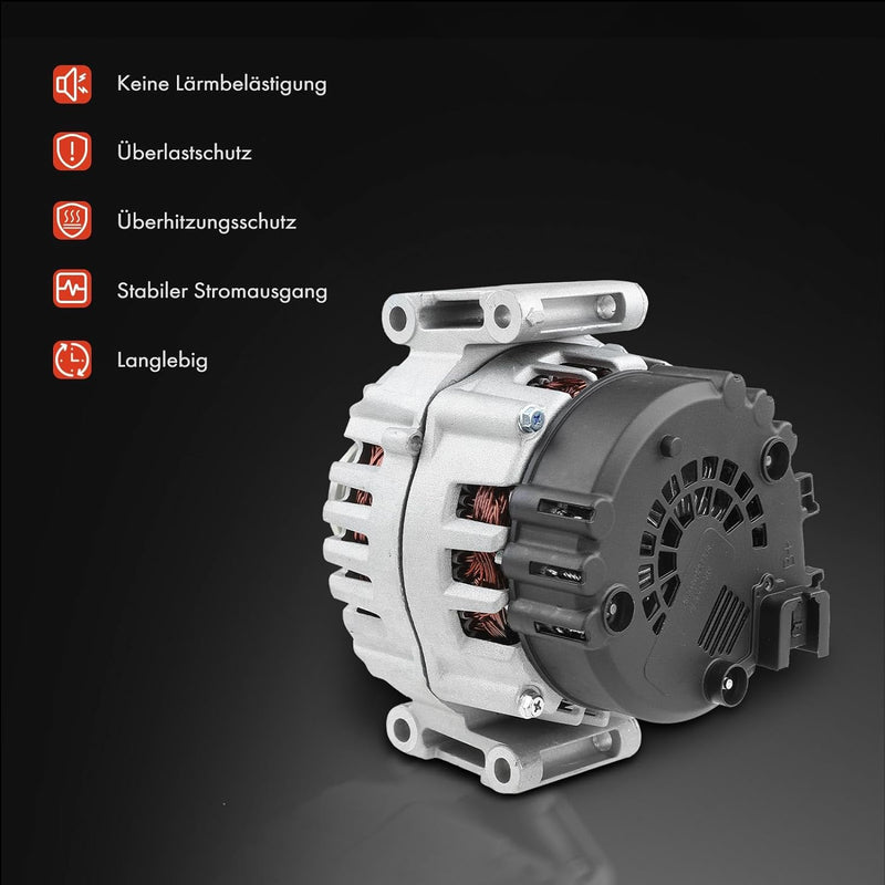 Frankberg Lichtmaschine Generator 180A Kompatibel mit Q7 4LB 3.0L 2010-2015 E-Klasse W212 S212 2.2L