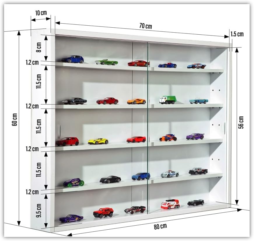Inter Link - Sammlervitrine - Hängevitrine - Wandregal - Glasvitrine - Wandvitrine - Hängeregal - Sc
