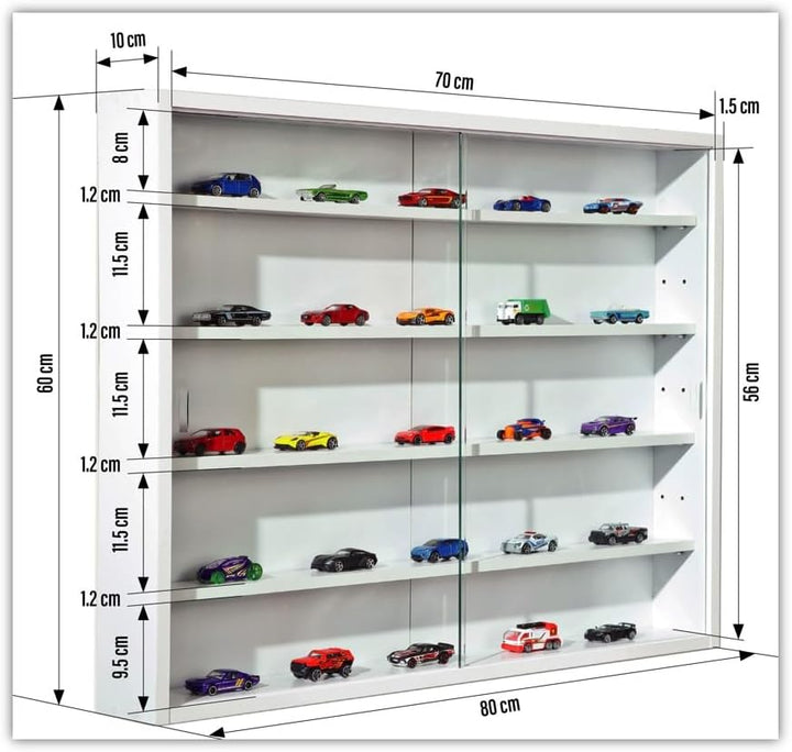 Inter Link - Sammlervitrine - Hängevitrine - Wandregal - Glasvitrine - Wandvitrine - Hängeregal - Sc