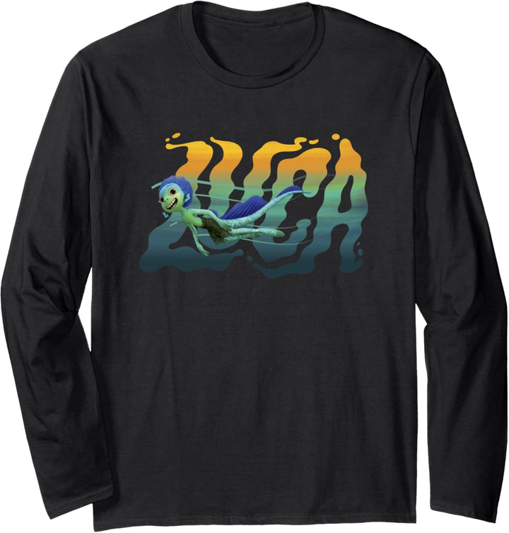 Disney Pixar Luca Swimming Logo Langarmshirt