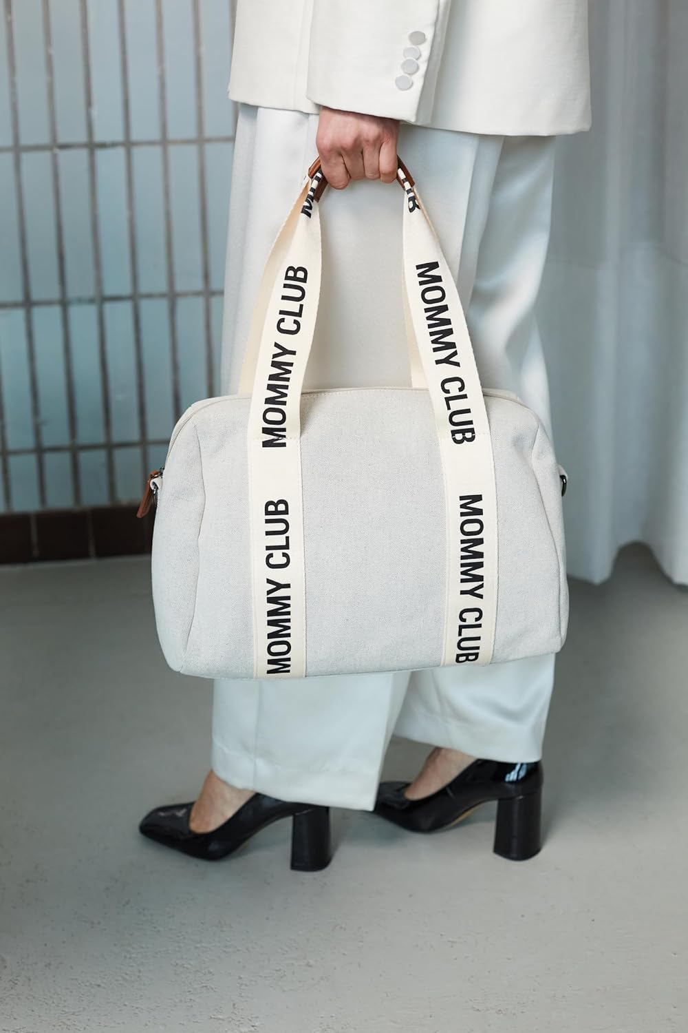 CHILDHOME, Baby Wickeltasche, Mommy Bag, Inklusive Wickelunterlage, Viele Fächer, Kinderwagenbefesti