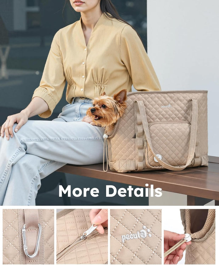 pecute Hundetasche für Kleine Hunde 5kg, Tragetasche Hund Hundetragetasche Leichte, Faltbare Hundetr