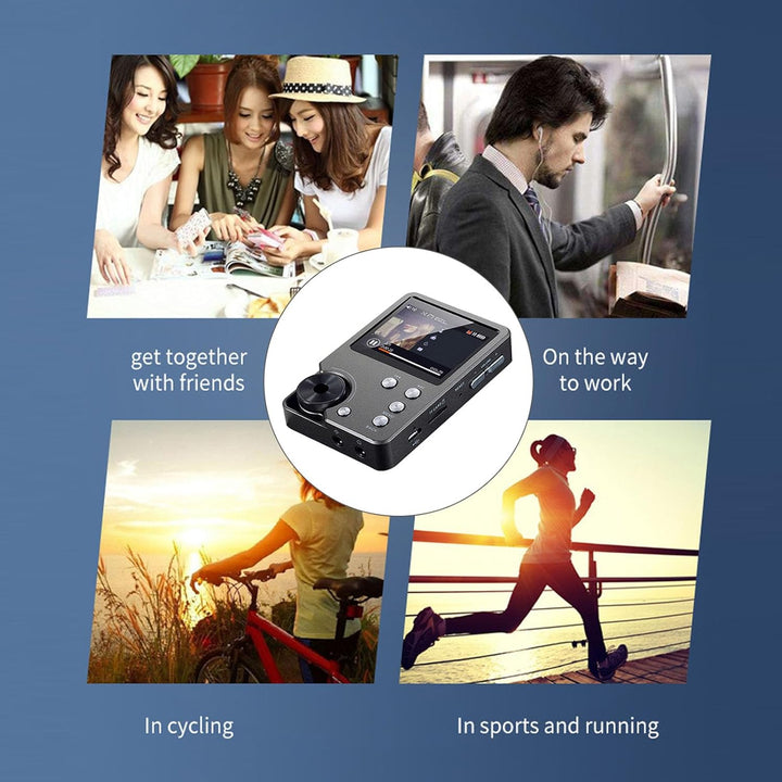Hi Res MP3 Player, DSD 128 FLAC DAC Hochauflösender Verlustfreier Audio Player mit 64GB Speiche 2.0-