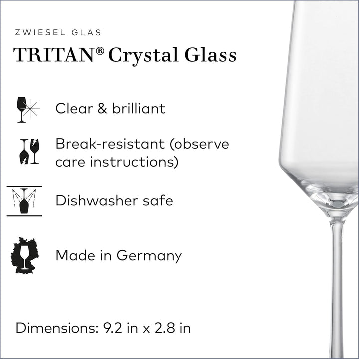 Schott Zwiesel 26112415 Pure Glas Champagneflûte met MP, 0.21 L, 6 Stück Champagne flute Single 6 St