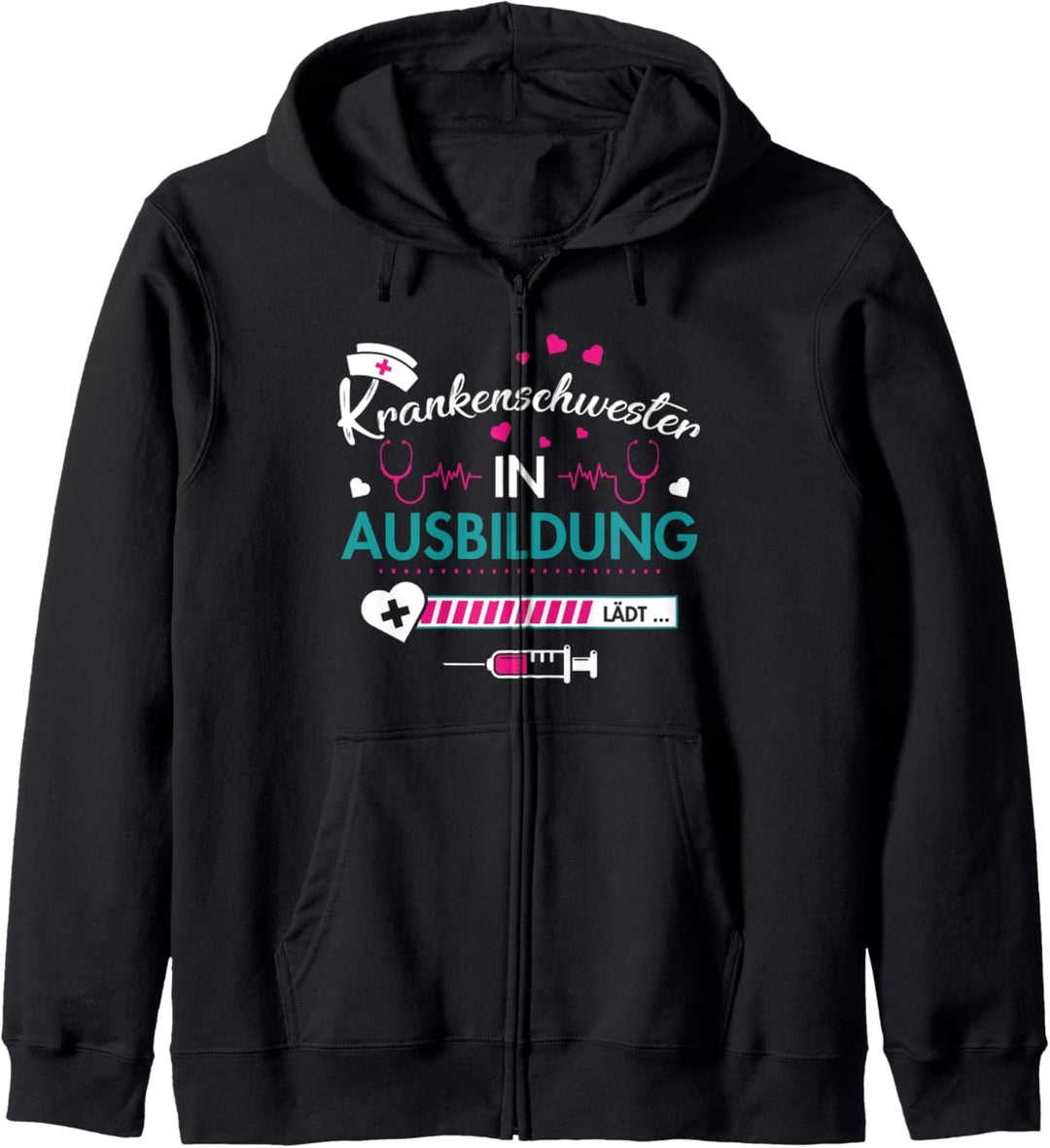 Krankenschwester in Ausbildung lädt Prüfung Bestanden Kapuzenjacke