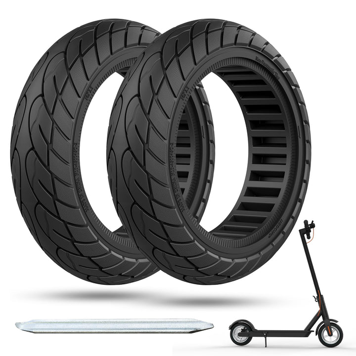 OUXI 10×2.5 Zoll Ersatz-Vollgummireifen 60/70-6.5 für Ninebot G30 Max /G30D mit 1 Montagewerkzeug fü