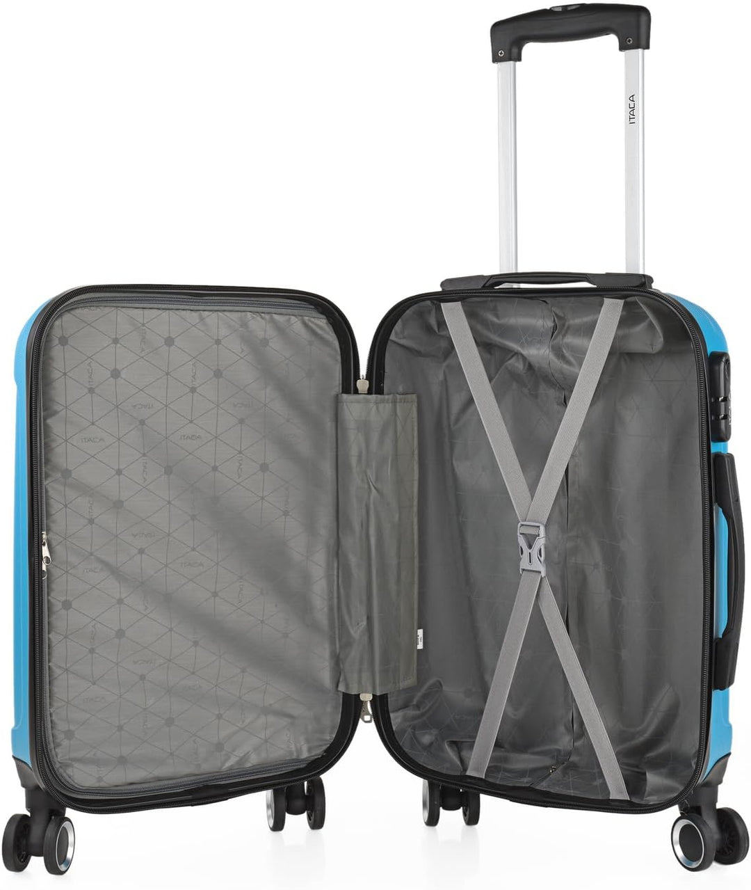 ITACA - Trolley Handgepäck Cabin Trolley Koffer Reisekoffer Hartschalenkoffer mit Zahlenschloss - Ka