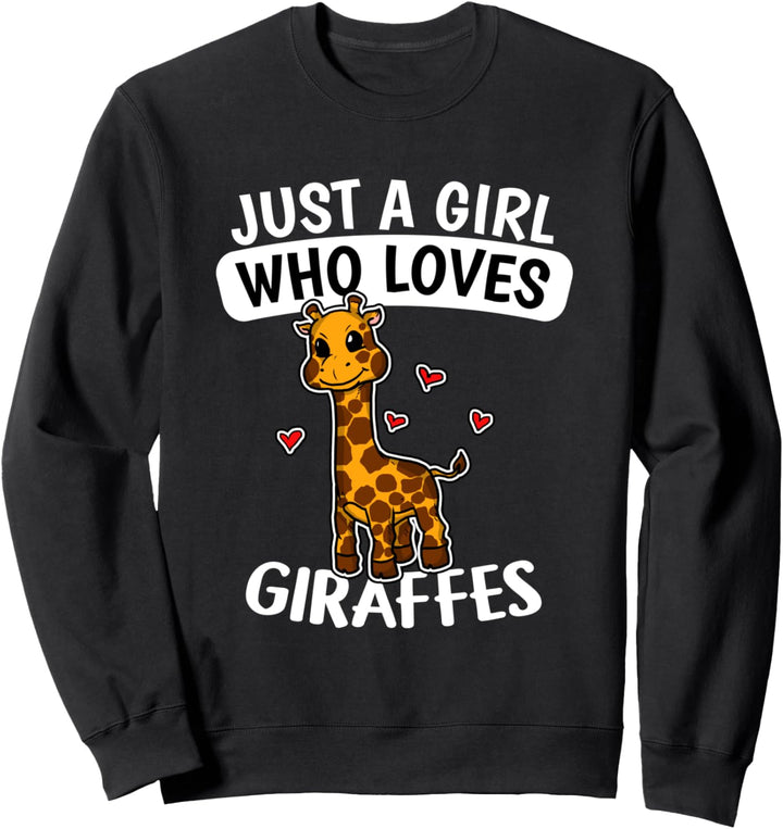 Just A Girl Who Loves Giraffes Lustiges Giraffe Kostüm Sweatshirt