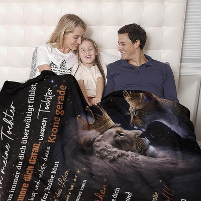 Kuscheldecke Flauschige Vater Tochter Deck, Personalisierte Geschenke Decke für Tochter von Papa, Su