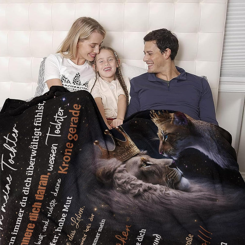Kuscheldecke Flauschige Vater Tochter Deck, Personalisierte Geschenke Decke für Tochter von Papa, Su