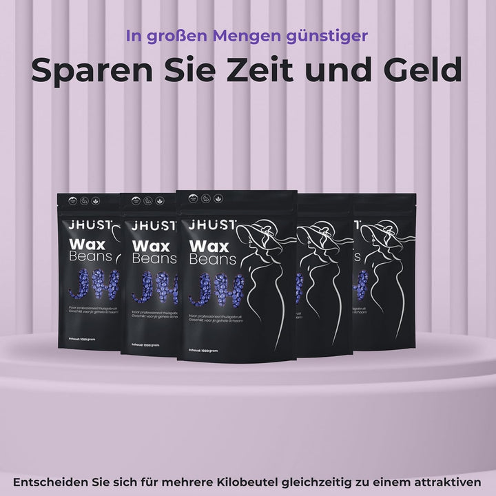Heisswachs Perlen 1 kg – streifenfreies Warmwachs für Körper, Gesicht &amp; Intimbereich, Waxing Bohnen