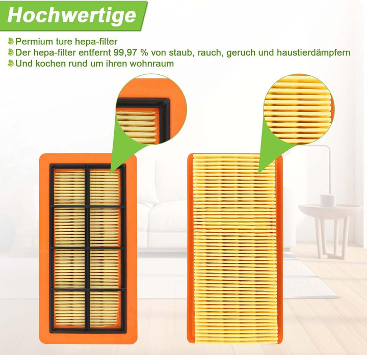 AD4 Flachfaltenfilter für Kärcher AD 4 AD 2 AD 3 Premium Vacuum Cleaner Battery AD2 AD3 AD4 AD3.200