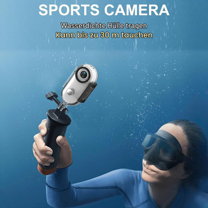 OBEST Mini Action Cam 360 Action Kamera WiFi Bodycam Körperkamera 1080P Wasserdicht Motorrad Helmkam