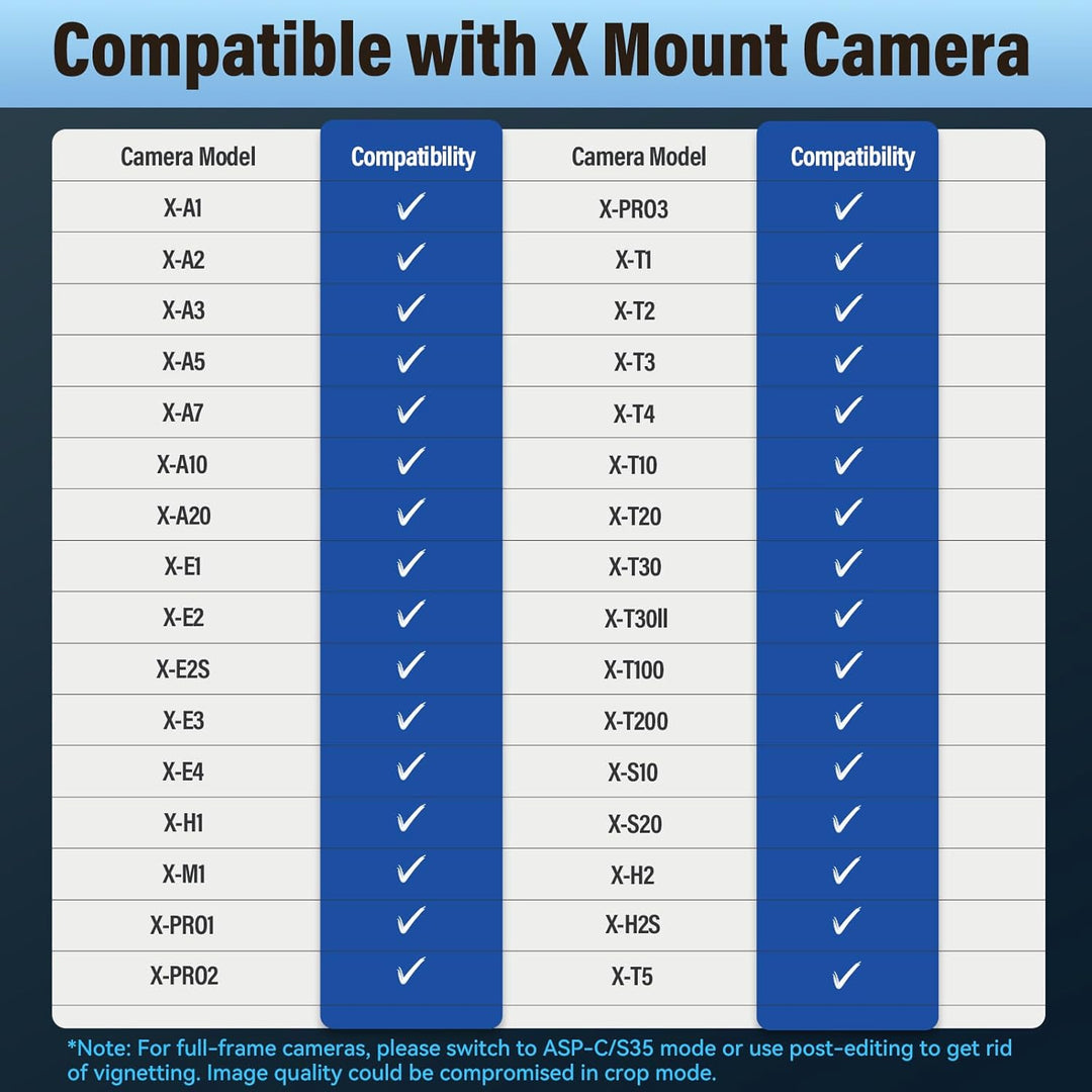 SIRUI 40mm T1.8 1,33x Anamorphisches Objektiv, S35 Autofokus-Objektiv für X-Mount Kameras, kompatibe