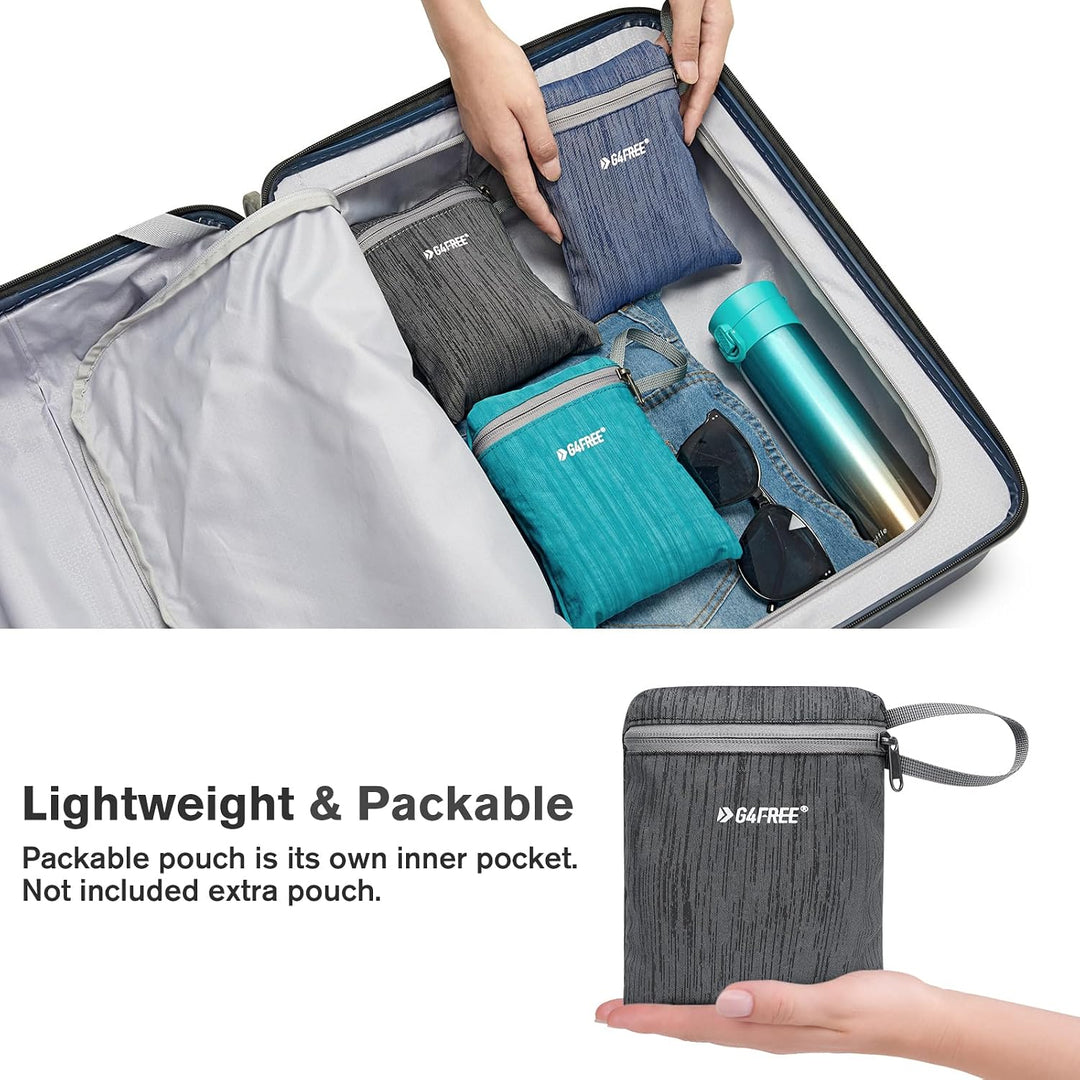 G4Free 10/15/20L Faltbarer Rucksack Klein, Wanderrucksack Leicht, Tagesrucksack Damen Herren für Wan